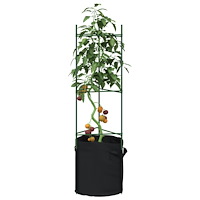 vidaXL Tomatburar med växtpåsar 4 st 116 cm stål och PP