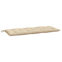 vidaXL Bänkdyna för trädgården beige 120x50x7 cm oxfordtyg