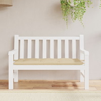 vidaXL Bänkdyna för trädgården beige 120x50x7 cm oxfordtyg