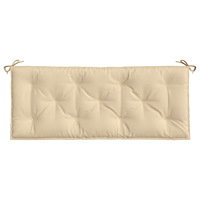 vidaXL Bänkdyna för trädgården beige 120x50x7 cm oxfordtyg