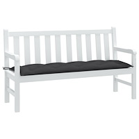 vidaXL Bänkdyna melerad antracit 150x50x7 cm tyg