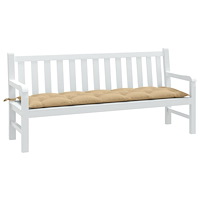 vidaXL Bänkdyna melerad beige 180x50x7 cm tyg
