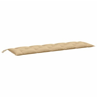 vidaXL Bänkdyna melerad beige 180x50x7 cm tyg