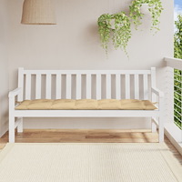vidaXL Bänkdyna melerad beige 180x50x7 cm tyg