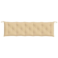 vidaXL Bänkdyna melerad beige 180x50x7 cm tyg