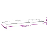vidaXL Bänkdyna melerad beige 180x50x7 cm tyg