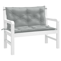 vidaXL Bänkdyna 2 st melerad ljusgrå 100x50x7 cm tyg