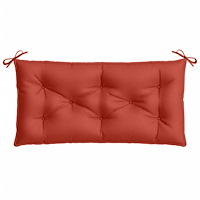 vidaXL Bänkdyna 2 st melerad röd 100x50x7 cm tyg