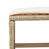 vidaXL Matgrupp för trädgården med dynor 15 delar beige konstrotting