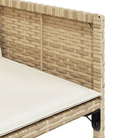 vidaXL Matgrupp för trädgården med dynor 15 delar beige konstrotting