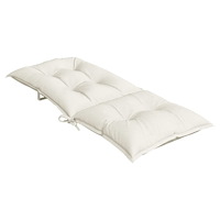 vidaXL Stolsdynor högt ryggstöd 6 st melerad gräddvit 120x50x7 cm tyg