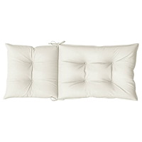 vidaXL Stolsdynor högt ryggstöd 6 st melerad gräddvit 120x50x7 cm tyg