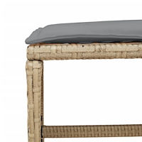 vidaXL Matgrupp för trädgården med dynor 11delar mixbeige konstrotting
