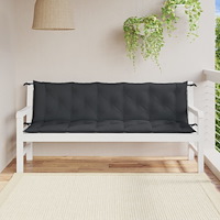 vidaXL Bänkdynor 2 st melerad antracit 180x50x7 cm tyg
