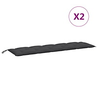 vidaXL Bänkdynor 2 st melerad antracit 180x50x7 cm tyg