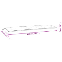 vidaXL Bänkdynor 2 st melerad antracit 180x50x7 cm tyg