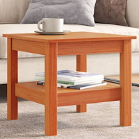 vidaXL Soffbord vaxbrun 45x45x40 cm massiv furu