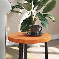 vidaXL Bordsskiva rund vaxad brun Ø30x2,5 cm massiv furu