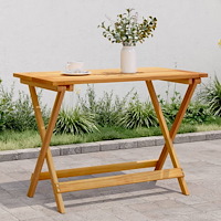 vidaXL Hopfällbart trädgårdsbord 90x52,5x65 cm massivt akaciaträ