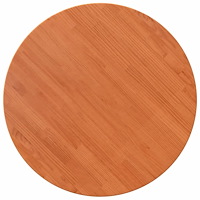 vidaXL Bordsskiva rund vaxad brun Ø80x2,5 cm massiv furu