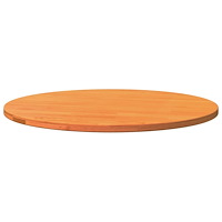 vidaXL Bordsskiva rund vaxad brun Ø80x2,5 cm massiv furu