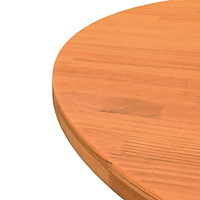 vidaXL Bordsskiva rund vaxad brun Ø80x2,5 cm massiv furu