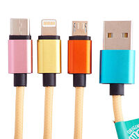 Squishmallows Chargercable 1.2m Leo 3in1 USB-C/Micro/Lightning