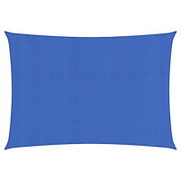 vidaXL Solsegel 160 g/m² rektangulär blå 6x8 m HDPE