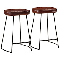 vidaXL Barstolar 2 st mörkbrun 41x29x62 cm