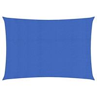 vidaXL Solsegel 160 g/m² rektangulär blå 2,5x5 m HDPE