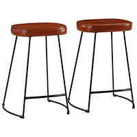 vidaXL Barstolar 2 st mörkbrun 41x29x62 cm