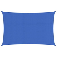 vidaXL Solsegel 160 g/m² rektangulär blå 4x7 m HDPE