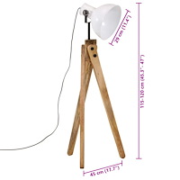 vidaXL Golvlampa 25 W vit 45x45x120 cm E27