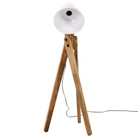 vidaXL Golvlampa 25 W vit 45x45x120 cm E27