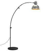 vidaXL Golvlampa 25 W vintage silver 150 cm E27