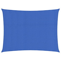 vidaXL Solsegel 160 g/m² rektangulär blå 5x6 m HDPE