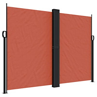 vidaXL Infällbar sidomarkis terrakotta 180x1000 cm