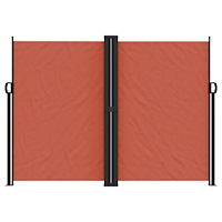 vidaXL Infällbar sidomarkis terrakotta 180x1000 cm