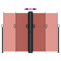 vidaXL Infällbar sidomarkis terrakotta 180x1000 cm