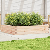 vidaXL Odlingslåda 110x110x23 cm massivt furuträ
