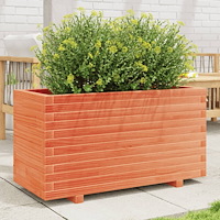 vidaXL Odlingslåda vaxbrun 90x40x49,5 cm massiv furu