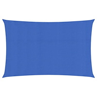 vidaXL Solsegel 160 g/m² rektangulär blå 3x6 m HDPE