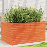 vidaXL Odlingslåda vaxbrun 90x60x45,5 cm massiv furu