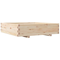 vidaXL Odlingslåda 100x100x26,5 cm massivt furuträ