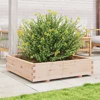 vidaXL Odlingslåda 100x100x26,5 cm massivt furuträ
