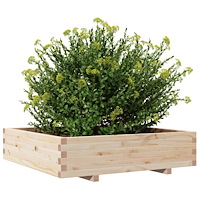 vidaXL Odlingslåda 100x100x26,5 cm massivt furuträ