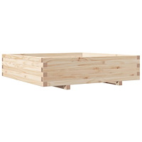 vidaXL Odlingslåda 100x100x26,5 cm massivt furuträ