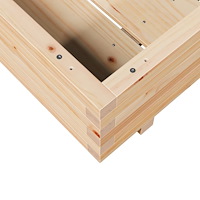 vidaXL Odlingslåda 100x100x26,5 cm massivt furuträ