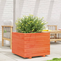 vidaXL Odlingslåda vaxbrun 60x60x49,5 cm massiv furu