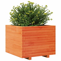 vidaXL Odlingslåda vaxbrun 60x60x49,5 cm massiv furu